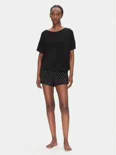 Hunkemöller Piżama 301485 Czarny Regular Fit - Piżamy damskie - miniaturka - grafika 1