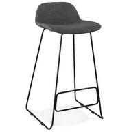 Taborety i hokery - Kokoon Design Hoker Vancouver ciemnoszary nogi czarne BS02380DGBL - miniaturka - grafika 1
