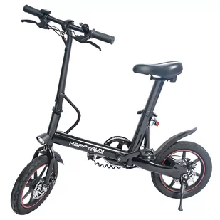 Lekki rower elektryczny Happyrun HR-X40 - 350W 6Ah Bateria 14'' Opony 25km/h - Czarny - Rowery elektryczne - miniaturka - grafika 2