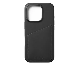 Mujjo WalletLeather Case iPhone 16 Pro MagSafe black - Etui i futerały do telefonów - miniaturka - grafika 1