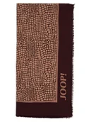 Apaszki i szaliki damskie - JOOP! Szalik damski - Adara Kobiety Bawełna brązowy wzorzysty, ONE SIZE - miniaturka - grafika 1