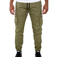 Spodenki męskie - ALPHA INDUSTRIES Męskie spodnie do garnituru Cotton Twill Jogger, zielone, L, zielony, L - miniaturka - grafika 1