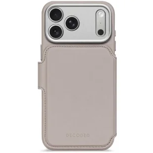 Etui DECODED Leather Wallet MagSafe do Apple iPhone 17 Pro Beżowy - Etui i futerały do telefonów - miniaturka - grafika 1