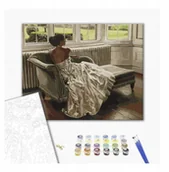 Malowanie po numerach - Malowanie po numerach BRUSHME, 40x50 cm, ciepła pani, 1 szt., w pudełku - miniaturka - grafika 1