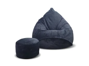 Pufa sako XXXXL worek + gratis Sorriso czarna - Pufy i podnóżki - miniaturka - grafika 1