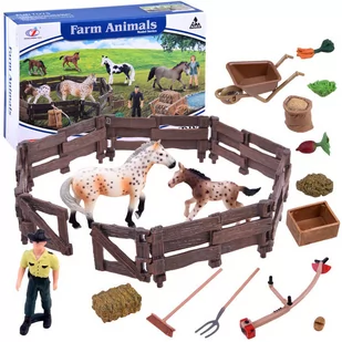 Jokomisiada Figurka  Figurki zestaw zwierząt Konie zagroda farma ZA2991 ZA2991 C - Figurki dla dzieci - miniaturka - grafika 2