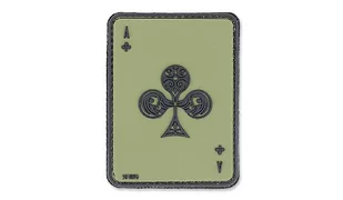 101 Inc. - Naszywka 3D - Ace Of Clubs - Zielony OD - Odzież taktyczna i umundurowanie - miniaturka - grafika 1