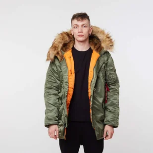 Alpha Industries N3B VF 59 SAGE GREEN - Kurtki męskie - miniaturka - grafika 1