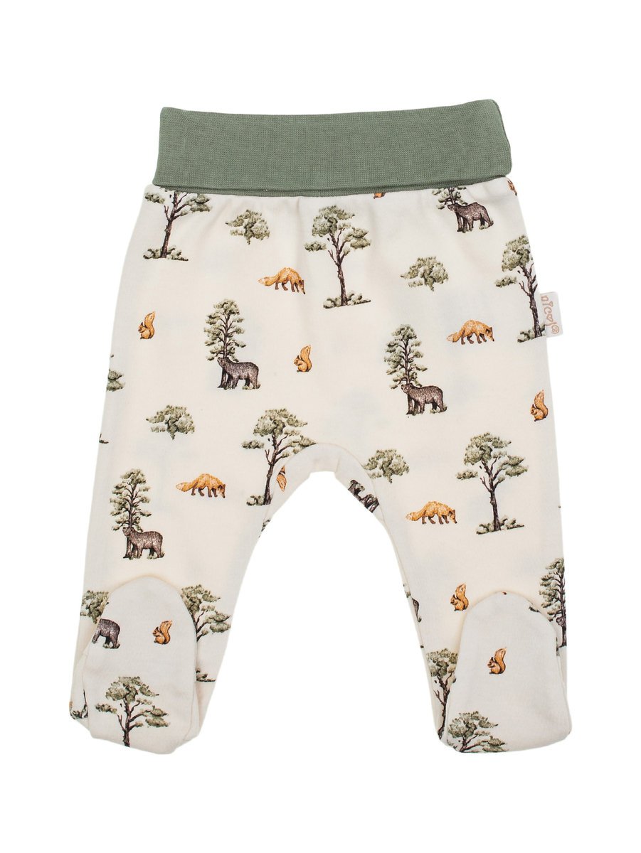 Chłopięcy półśpioch bawełniany las kremowy Nicol