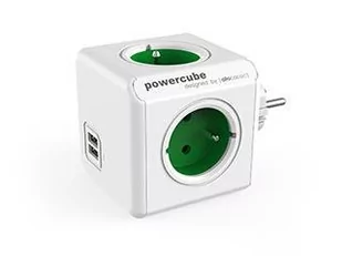 Allocacoc Listwa PowerCube Original USB Zielona - Darmowe płatności online! 2202GN/FROUPC - Przedłużacze i rozgałęźniki - miniaturka - grafika 3