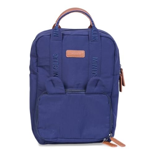 CHILDHOME, Plecak, dla niemowląt, plecak dziecięcy, tornister dziecięcy, torba chłodząca, komora na lunch, solidny, materiał bawełniany, moja pierwsza torba, 7 l, mini klub, granatowy