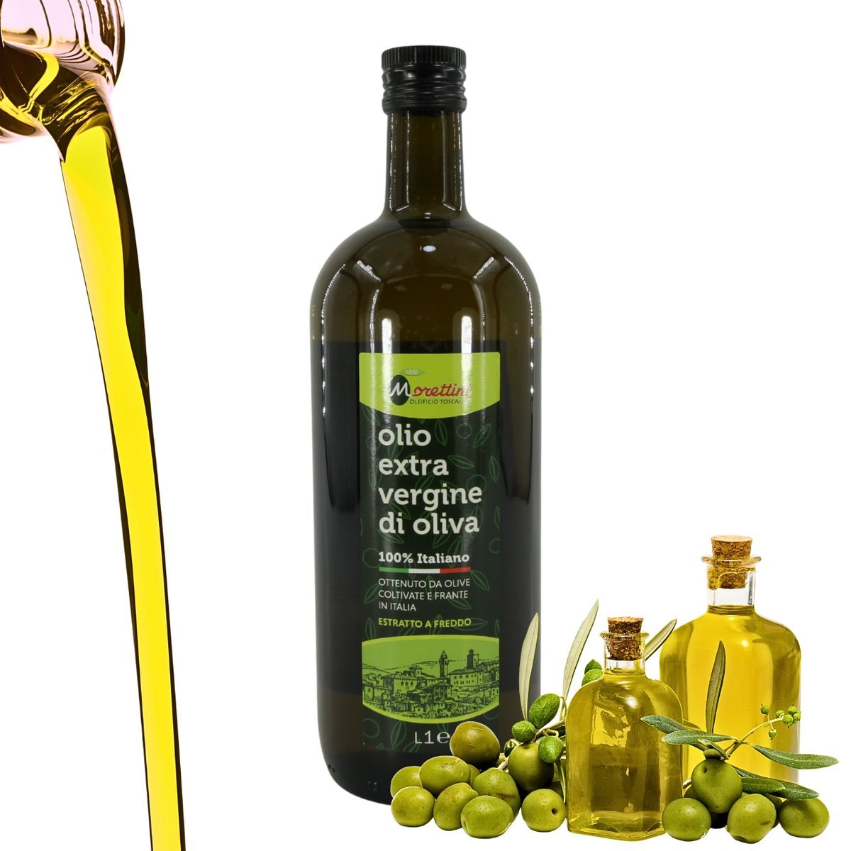 MORETTINI oliwa extra vergine 1L Włochy Toskania - 100% Italiano