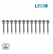 Lampy ogrodowe - KOBI Słupek Ogrodowy Solar FUSION 0,12W 12 sztuki Wydajna Wysoka Jakość - miniaturka - grafika 1