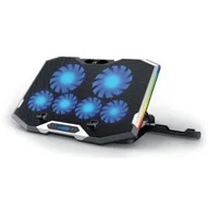 Chłodzenie procesora - EW1260 - Podstawa i wentylator do komputera - Cichy - 6 wentylatorów o regulowanej prędkości - Do komputerów PC do 17" - Ekran LCD - 2 wejścia USB -.. - miniaturka - grafika 1