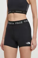 Spodenki damskie - The North Face szorty sportowe Tech Bootie damskie kolor czarny z nadrukiem medium waist NF0A87JZJK31 - miniaturka - grafika 1