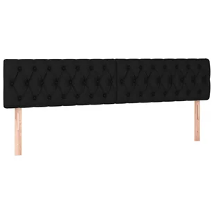 Lumarko Łóżko kontynentalne z materacem, czarne, tkanina, 200x200 cm - Łóżka - miniaturka - grafika 7
