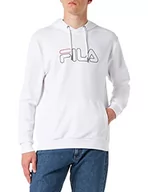 Bluzy męskie - FILA Męska bluza z kapturem, jasna biel, S, Bright White, S - miniaturka - grafika 1