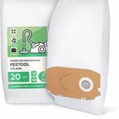 Worki do odkurzaczy - 20x Worek do Odkurzacza Festool Ctl Mini Syntetyczny Flizelinowy Worki G9-W - miniaturka - grafika 1