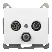 Gniazdka elektryczne - Abex Gniazdo Nova Moduł RTV SAT białe - miniaturka - grafika 1