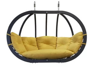 Fotele hamakowe KOALA Fotel hamakowy drewniany podwójny Swing Chair Double antracyt - Fotele ogrodowe wiszące - miniaturka - grafika 1