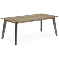 Stoły - Ibbe Design Prostokątny Drewniany Stół Kuchenny Stół do Jadalni Malaga Stół Obiadowy, Brązowy, Drewno (Akacja), z Nogami z Litego Drewna, 200x100x75.. - miniaturka - grafika 1