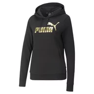 Swetry damskie - Bluza Sportowa Damska Puma Ess+ Metallic Logo Tr - miniaturka - grafika 1