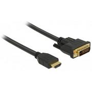 Kable - Delock 85652 Dwukierunkowy kabel HDMI do DVI 24+1 1 m - miniaturka - grafika 1