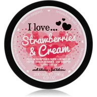 Balsamy i kremy do ciała - I Love Strawberries & Cream masło do ciała 200 ml - miniaturka - grafika 1