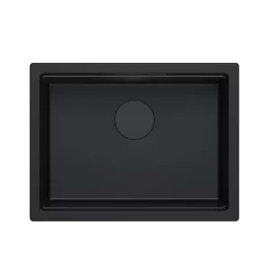 JOSH 110 GraniteQ zlewozmywak pure carbon 59,5x45,1x21,5 cm 1-komorowy wpuszczany z syfonem manualnym pure carbon - Baterie kuchenne - miniaturka - grafika 1