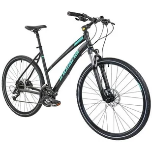 Rower crossowy INDIANA X-Cross 3.0 D21 damski Czarno-turkusowy - Rowery - miniaturka - grafika 1