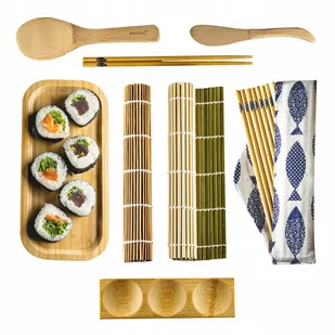 Zestaw do robienia Sushi MATA PAŁECZKI MISKA 11 el - Zestawy do sushi - miniaturka - grafika 1