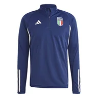 Koszulki męskie - adidas FIGC TR Topy Męskie Długie Dzianiny, Dark Blue, S - miniaturka - grafika 1