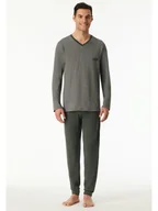 Piżamy męskie - Schiesser Piżama w kolorze khaki - miniaturka - grafika 1