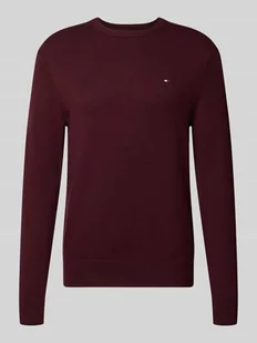 Sweter z dzianiny o kroju regular fit z mieszanki bawełny i kaszmiru - Swetry męskie - miniaturka - grafika 1