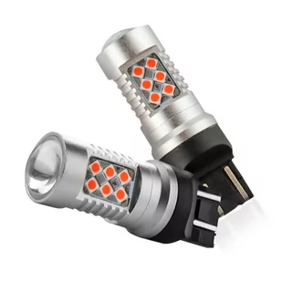 CANBUS AMiO Żarówki led 24smd 3030 1157 t20 7443 wr21/5w czerwona 12v/24v AMI-02581 - Żarówki samochodowe - miniaturka - grafika 1