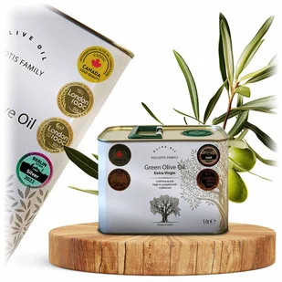 Oliwa z oliwek EV Green 1l - Voliotis - Zdrowa żywność - miniaturka - grafika 1