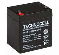 Baterie do zasilaczy awaryjnych UPS - Akumulator Technocell 12V 4,5Ah  -  - 38 sklepów w całej Polsce - miniaturka - grafika 1
