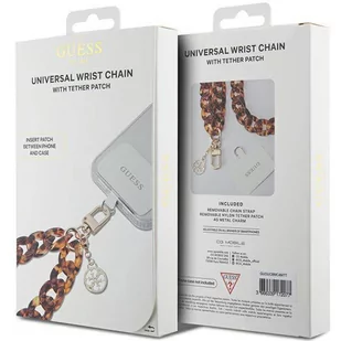 Guess GUOUCBMC4MT Universal Big Hand Strap Acetate Acrylic 4G Charm - Etui i futerały do telefonów - miniaturka - grafika 4