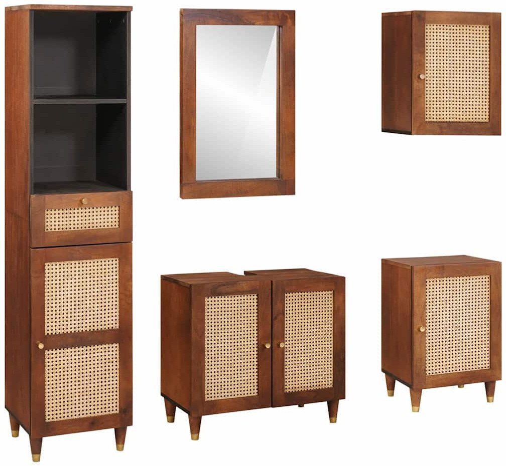 Meble łazienkowe z szufladą z drzwiami 5 pcs 38 x 33 x 160 cm