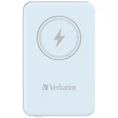 Powerbanki - Verbatim Charge 'n' Go Magnetic Wireless Power Bank 5000mAh niebieski - miniaturka - grafika 1