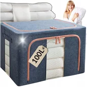 Pokrowce na ubrania - Organizer Pokrowiec Pojemnik Na Pościel Ubrania Kołdrę Koce 60X42X40 100L/Items4now - miniaturka - grafika 1