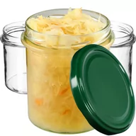 Pojemniki kuchenne - Szklane słoiki Avila 350ml 10 szt. 82mm + wieczka zielone - miniaturka - grafika 1