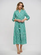 Sukienki - BLE Sukienka w kolorze turkusowym - miniaturka - grafika 1