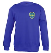 Bluzy dla dziewczynek - Boca Juniors bluza dziecięca, okrągły dekolt, logo Royal Unisex M niebieska - miniaturka - grafika 1
