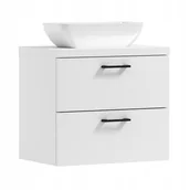 Szafki łazienkowe - Wisząca szafka łazienkowa 60 z umywalką nablatową podwieszana - miniaturka - grafika 1