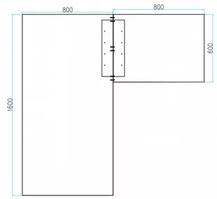 B2B Partner Biurko Flexible L 1600 x 1600 mm, dąb naturalny 468282 - Stoły i stoliki do biura - miniaturka - grafika 1