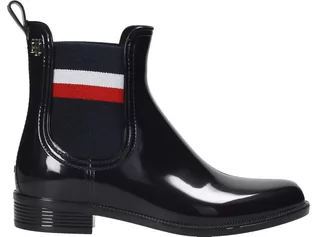 Kalosze damskie - Tommy Hilfiger Kalosze FW0FW05969 37 Corporate Ribbon Rainboot - grafika 1