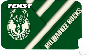 PODKŁADKA POD MYSZKĘ Z MILWAUKEE BUCKS NBA PREZENT -TEKST -29X36 - Podkładki pod mysz - miniaturka - grafika 1