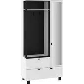 Meble do przedpokoju - Przedp 2D1S VEG-05 Vegas MebloCross Dąb Endgrain / Czarny Mat - miniaturka - grafika 1