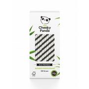 Słomki do napojów - CHEEKY PANDA (chusteczki, papier toaletowy) Słomki Bambusowe Jednorazowe Czarne Paski 250 Szt - miniaturka - grafika 1